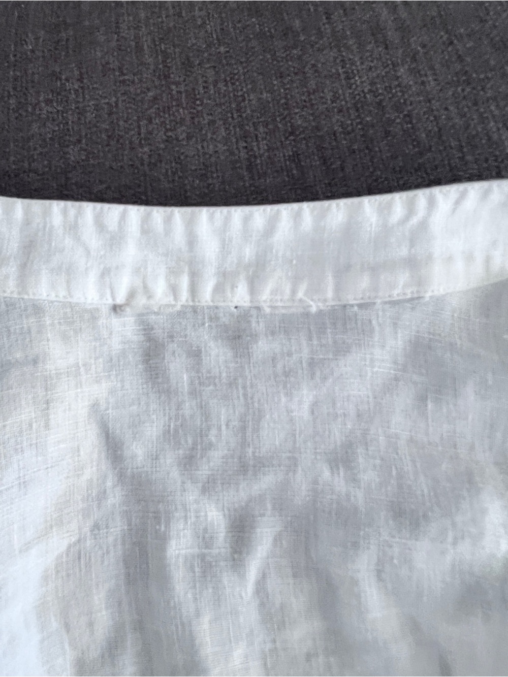 Lightweight White Linen Button-Front Women's Top Coastal Minimalist - Picture 5 of 12